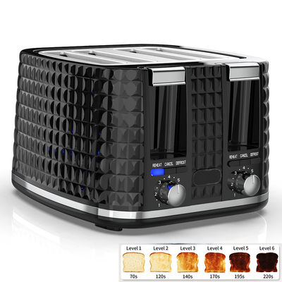 Anbolife XXL 4 Scheiben Toaster elektrisches Logo tragbares Toaster kommerzielles Brot Edelstahl Toaster mit 7 Schattierung