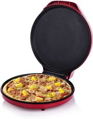 Elektrische 12-Zoll-nicht-klebende Pizza-Maschine für die Heim-Pizza-Pan-Pie Calzone Kocher mit einstellbarer Temperaturregelung