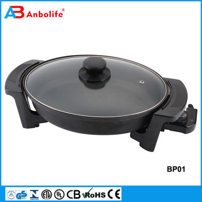 Elektro-Skillet von Culina 18/10 aus Edelstahl, nicht klebriges Inneres, mit Glasdeckel 12 Zoll rundes Ptfe pfoa-freies Geschirrspülfach