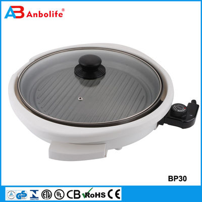 Elektro-Skillet von Culina 18/10 aus Edelstahl, nicht klebriges Inneres, mit Glasdeckel 12 Zoll rundes Ptfe pfoa-freies Geschirrspülfach