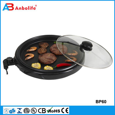 Elektro-Skillet von Culina 18/10 aus Edelstahl, nicht klebriges Inneres, mit Glasdeckel 12 Zoll rundes Ptfe pfoa-freies Geschirrspülfach