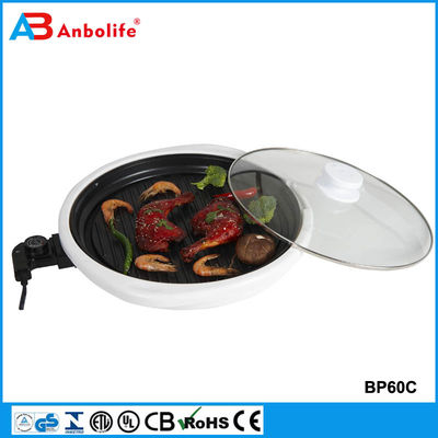 Elektro-Skillet von Culina 18/10 aus Edelstahl, nicht klebriges Inneres, mit Glasdeckel 12 Zoll rundes Ptfe pfoa-freies Geschirrspülfach