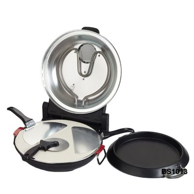 Anbolife runden muti-fuction mobilen Heimnutzung Pizza-Pfanne und Outdoor tragbare Pizza-Ofen elektrische Pizza-Macher