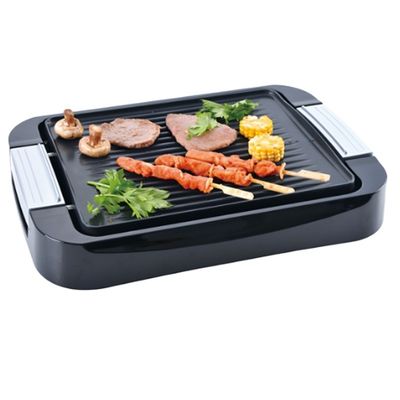 Anbo Mehrfunktionsrunder elektrischer Pizzaofen mit Keramikbeschichtung elektrischer Grill/elektrischer Grill/Grillplatte mit Abdeckung