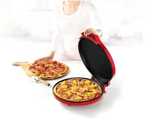 Mehrfunktions-Pizza-Maschine mit Temperaturregelung Ideal für Pizza Quiches Kuchen Crepes BBQ Elektro-Pizzoofen