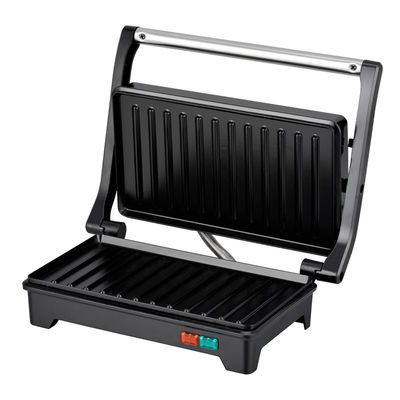Edelstahl Elektrogrill Sandwichpress Panini Grill mit Schrägvorrichtung