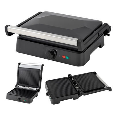 Edelstahl Elektrogrill Sandwichpress Panini Grill mit Schrägvorrichtung