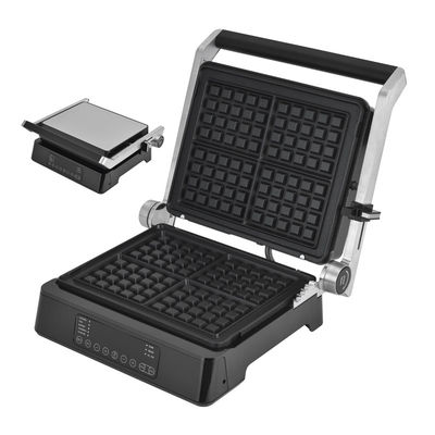 Edelstahl Elektrogrill Sandwichpress Panini Grill mit Schrägvorrichtung