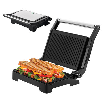 2200W elektrischer Grill Panini Maker Einstellbarer Temperatur Sandwich Press Toaster Öffnet 180 Grad Edelstahl Kontakt Grill