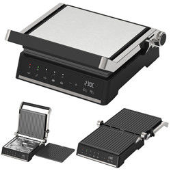 Abnehmbare Platte BBQ Panini Press Grill Grill Rauchfreier Innengrill LED-Touchscreen Digitale Kontaktgrill