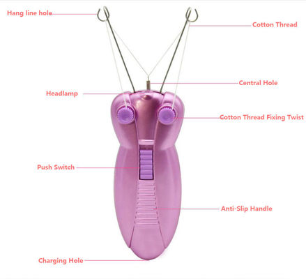 Lady Men Bee Elektrischer Gesichts-Epilator Baumwollnadel Lose Power mit Indikator Leicht schmerzloser Haarentferner