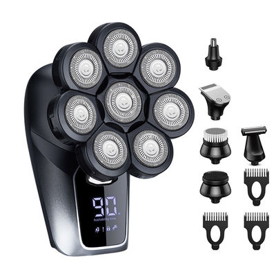 PRO-Haar rasierer für Männer 9D 6 in 1 kabellose wiederaufladbare LED-Display-Kopfscheren