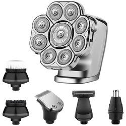 PRO-Haar rasierer für Männer 9D 6 in 1 kabellose wiederaufladbare LED-Display-Kopfscheren