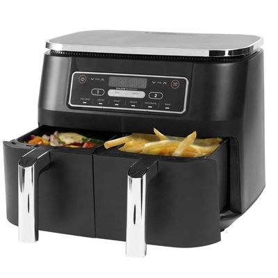 Großer 9L Dual-Air-Fryer mit 10in1-Touch-Voreinstellungen mit Zwei-Zonen-Technologie
