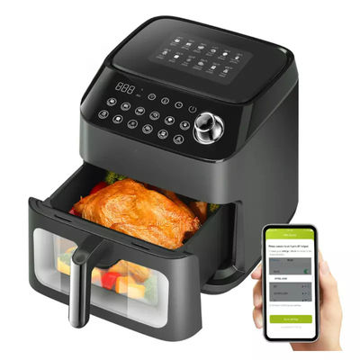 5L 6L 7L 8L Sichtbarer Dual Air Fryer Schnellkochen Heiß Ölfrei Smart WLAN
