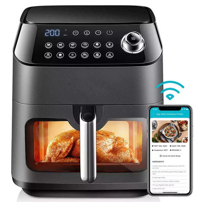 5L 6L 7L 8L Sichtbarer Dual Air Fryer Schnellkochen Heiß Ölfrei Smart WLAN