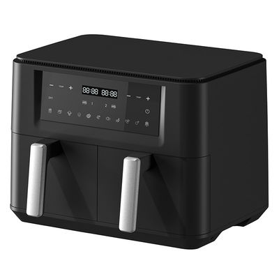 9L 2000W Smart Air Fryer Digitaler Doppelkorb mit sichtbarem Fenster