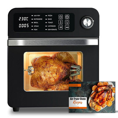 Elektrische Pizzaofen Braten Grill Dehydrat Edelstahl 15L Airfryer