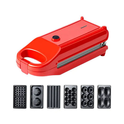 Tragbare 6 8 in 1 Nicht-Stick Sandwich Bubble Waffle Maker zu Hause