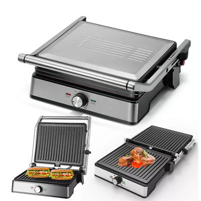 Custom Barbecue Trennbare elektrische Grillmaschine Panini kommerzielle 2 in 1