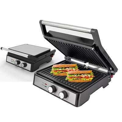 Custom Barbecue Trennbare elektrische Grillmaschine Panini kommerzielle 2 in 1
