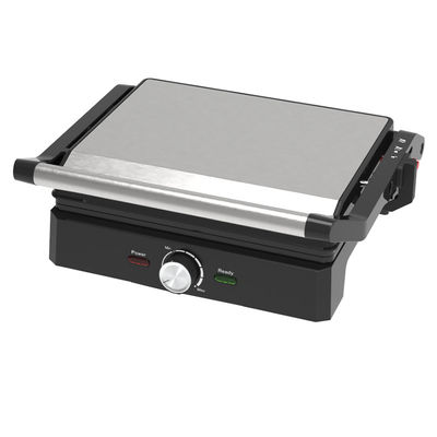4 Scheiben Indoor BBQ Panini Elektrische Presse Grill mit Temperatur und Zeit Knopf Steuerung