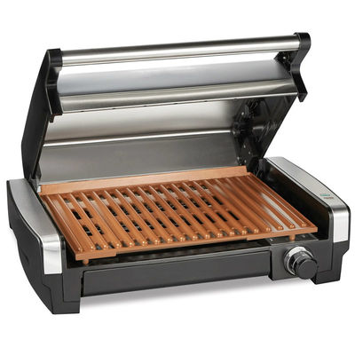 4 Scheiben Indoor BBQ Panini Elektrische Presse Grill mit Temperatur und Zeit Knopf Steuerung