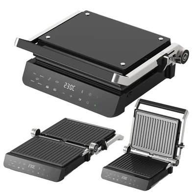 Abnehmbare 4 Scheiben Indoor Grill Panini Press mit Knopfsteuerung