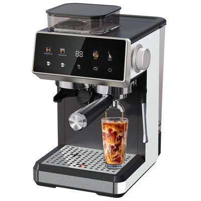 Professionelle elektrische Espresso-Kaffeemaschine leistungsstarke 15/20bar Druckpumpe Cappuccino Latte Schleifmaschine aus langlebigem Kunststoff