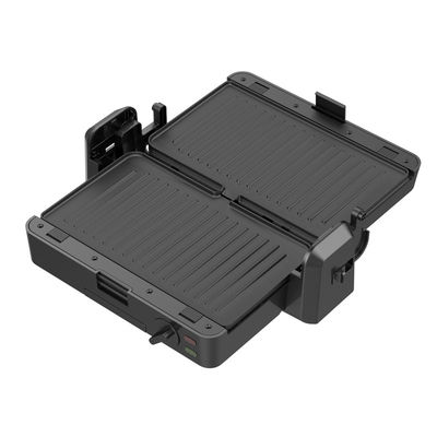1200W Trennbarer Kontaktgrill 3 Platten 105 180 Grad offene Temperatur Einstellknopf Elektrisch PTFE Nichtklebend Für Haushaltsgrill