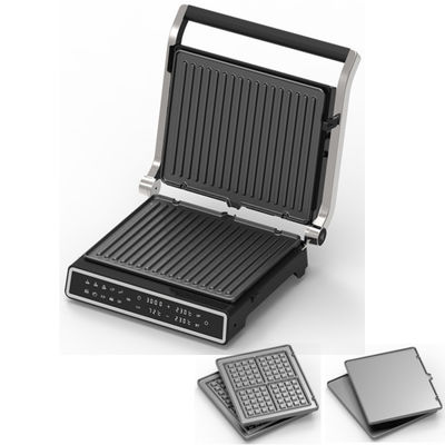 2-Scheiben-Tiefe-Füll-Waffe-Sandwich-Hersteller Trennbares Grill Grill Nichtklebende Beschichtung für die Küche Kochen Elektrische Grills Grills
