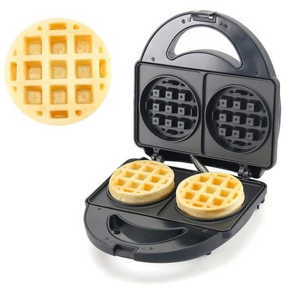 Nichtklebende PTFE-Beschichtung 2 Scheiben Waffelmacher mit abnehmbaren Sandwich und Pfannkuchenmacher