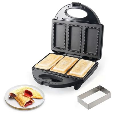 Nichtklebende PTFE-Beschichtung 2 Scheiben Waffelmacher mit abnehmbaren Sandwich und Pfannkuchenmacher