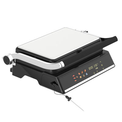 Elektrische digitale Berührung BBQ Rauchloser Grill Heimkochgerät Trennbarer 6-Scheiben-Panini-Maker mit Sonde-Detektor