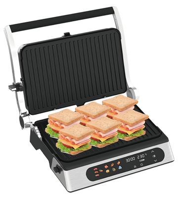 Elektroenergieeffizienz Klasse A 2200w Waffelpanini-Maschine 1 Jahr Garantie