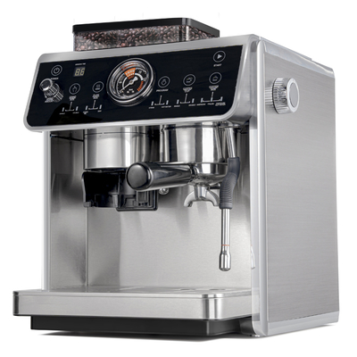 ANBOLIFE 2-in-1 Espresso Kaffeemaschine mit eingebautem Mahlwerk 2800W