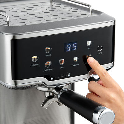 Anbolife 2026 New Stainless Steel 20 Bar 58mm Stainless Steel Funnel Semi-Automatic Expresso Coffee Machines System