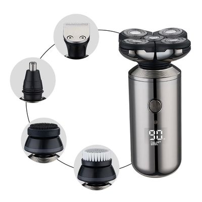 ANBOLIFE Smart Fünf-Klingen-Akku-Elektrorasierer mit Digitalanzeige, USB-betrieben und kostenlosen Ersatzteilen für Männer