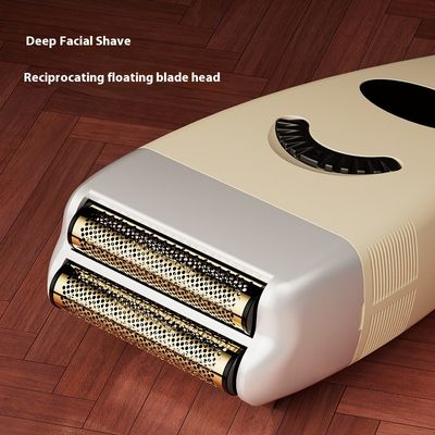 Wiederaufladbarer Elektrorasierer mit 1200mAh Akku, kostenlosen Ersatzteilen und Kunststoffgehäuse für die Herrenbartrasur