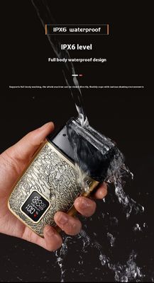 Professionelle elektrische Rasierer für Männer mit 500 mAh Akku, Edelstahlklingen und Ganzkörperwasch