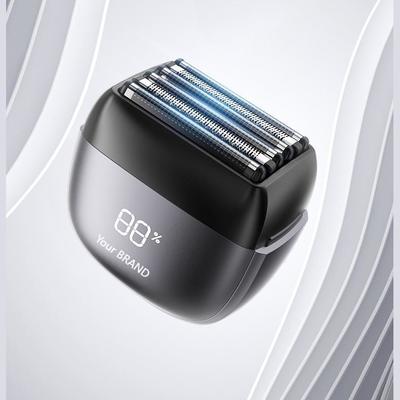 ANBOLIFE 6-Klingen Elektrorasierer mit magnetischer Saugfunktion und 900mAh Lithium-Batterie - IPX7 wasserdichter Folienrasierer für Herren