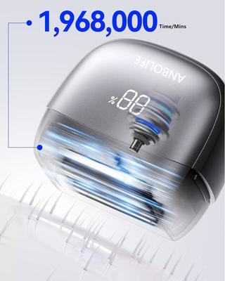 ANBOLIFE 6-Klingen Elektrorasierer mit magnetischer Saugfunktion und 900mAh Lithium-Batterie - IPX7 wasserdichter Folienrasierer für Herren