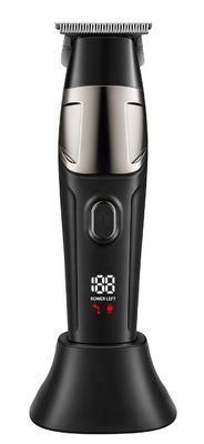 Professioneller Haar- und Bartschneider mit 80 Minuten Laufzeit, titanbeschichteter Klinge und LED-Anzeige