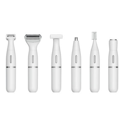 6-in-1 Multifunktionaler Elektrorasierer und Nasenhaartrimmer mit 1 Jahr Garantie und wiederaufladbarer USB-Stromversorgung