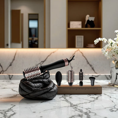 1200W Warmluftbürste mit 3 Temperaturstufen und 220~240V Spannung für einfaches Haarstyling