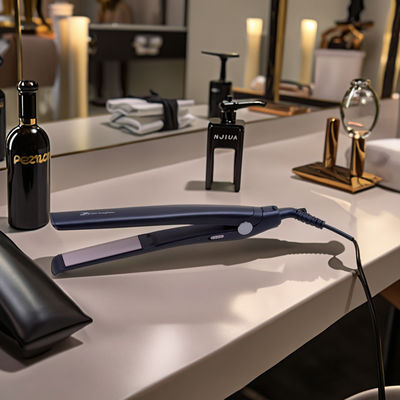 PTC-Heizung Haarglätter und Lockenstab mit Keramik- und Turmalinbeschichteten Platten und 360° drehbarem Netzkabel