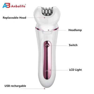 5 in 1 wasserdicht IPX6 Epilator mit 600 mAh Batterie für Gesichts- und Körperpflege-Kit