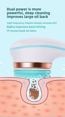 Vollautomatische wiederaufladbare elektrische Badebürste mit langem Griff Silikon-Körpermassage-Scrubber