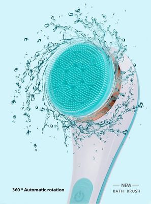 Vollautomatische wiederaufladbare elektrische Badebürste mit langem Griff Silikon-Körpermassage-Scrubber