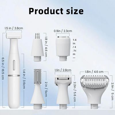 Sechs-in-Eins Multifunktionales Elektrorasierer-Set mit USB-Aufladung, Vollständig Wasserdicht für Augenbrauen-Trimming und Haushaltsgebrauch